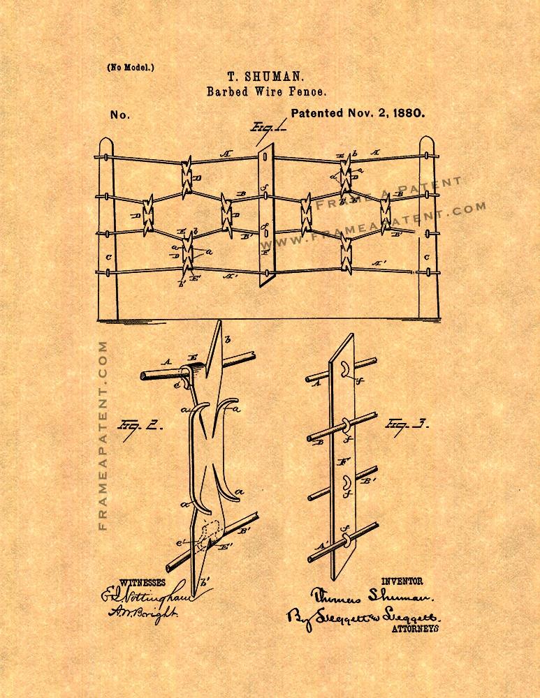 barb wire patented