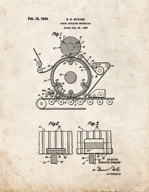 Patch Applying Mechanism Patent Print