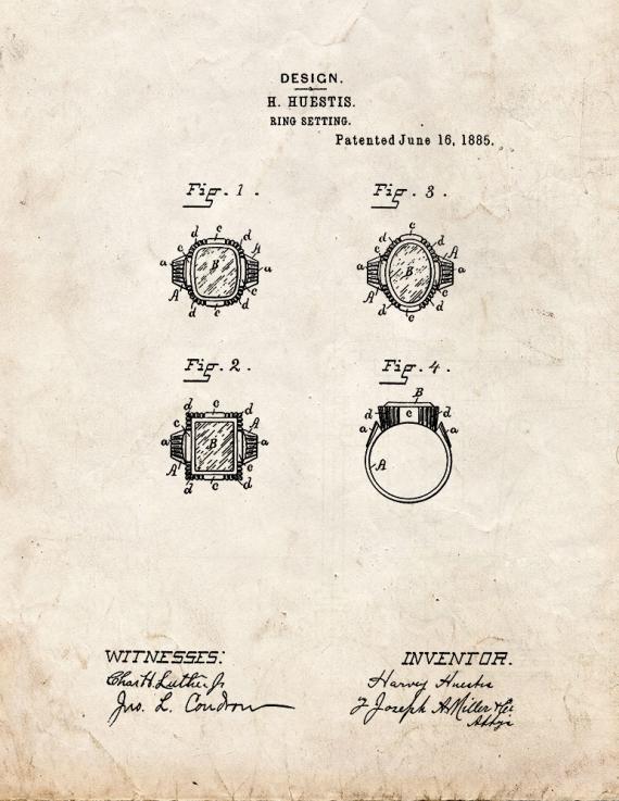 Ring Setting Patent Print