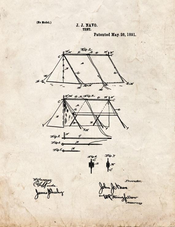 Tent Patent Print