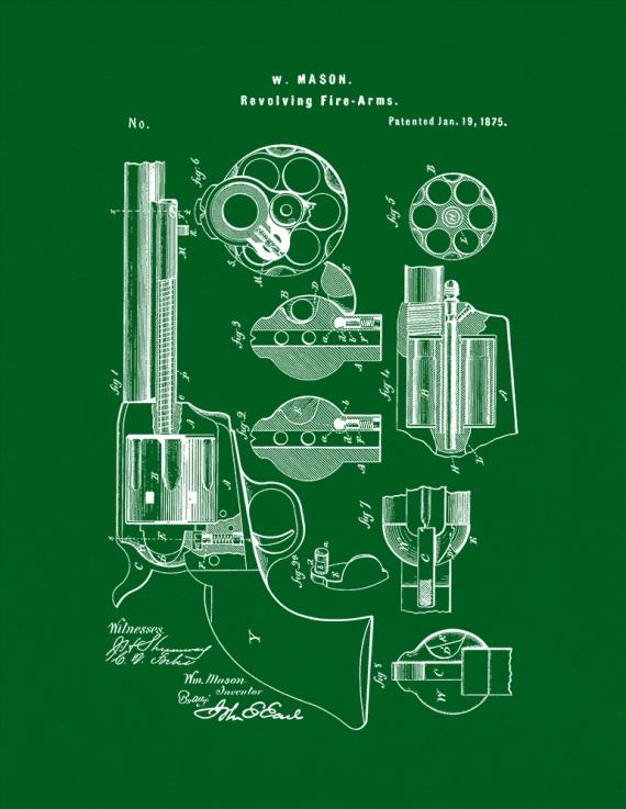 Mason Revolving firearm Patent Print