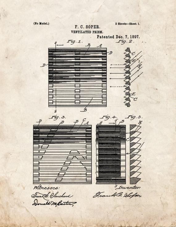 Ventilated Prism Patent Print