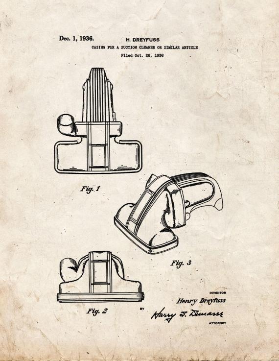 Vacuum Cleaner Patent Print