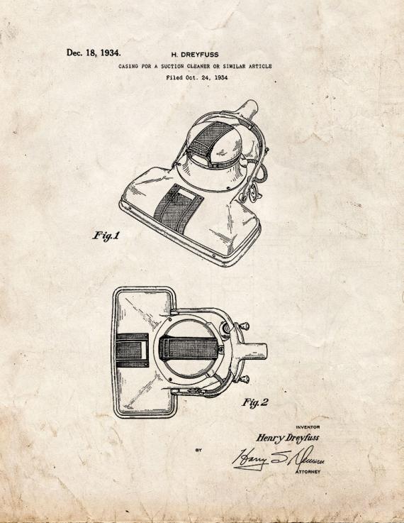 Vacuum Cleaner Patent Print