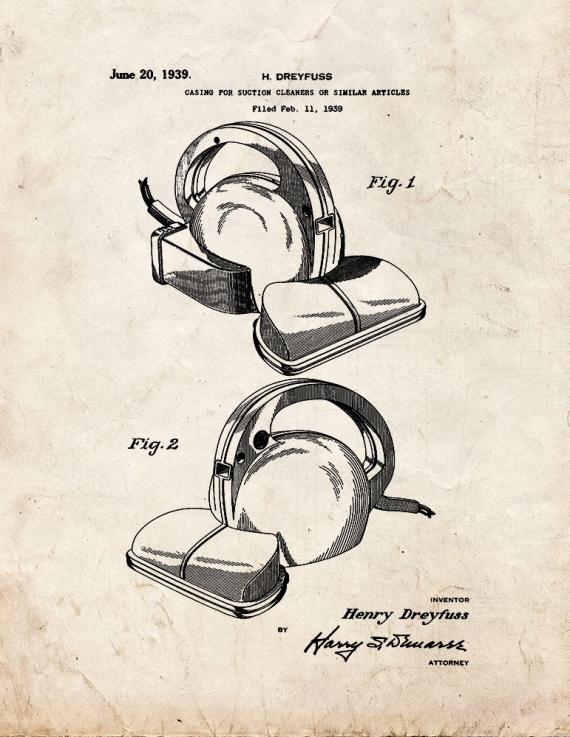 Vacuum Cleaner Patent Print