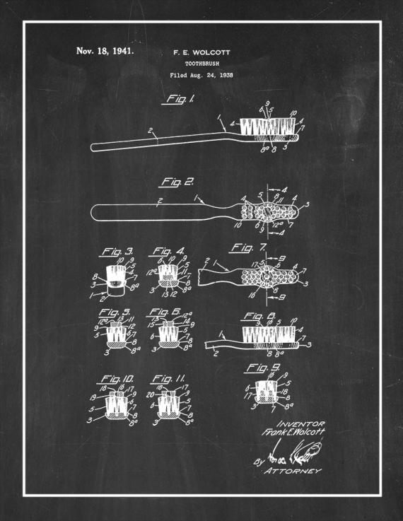 Toothbrush Patent Print