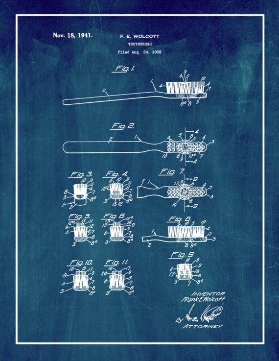 Toothbrush Patent Print