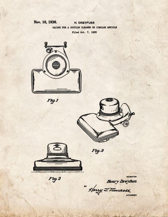 Vacuum Cleaner Patent Print