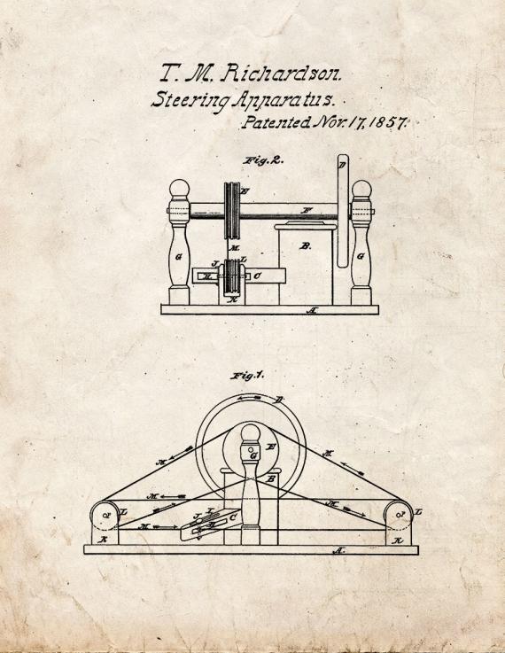 Steering Apparatus Patent Print