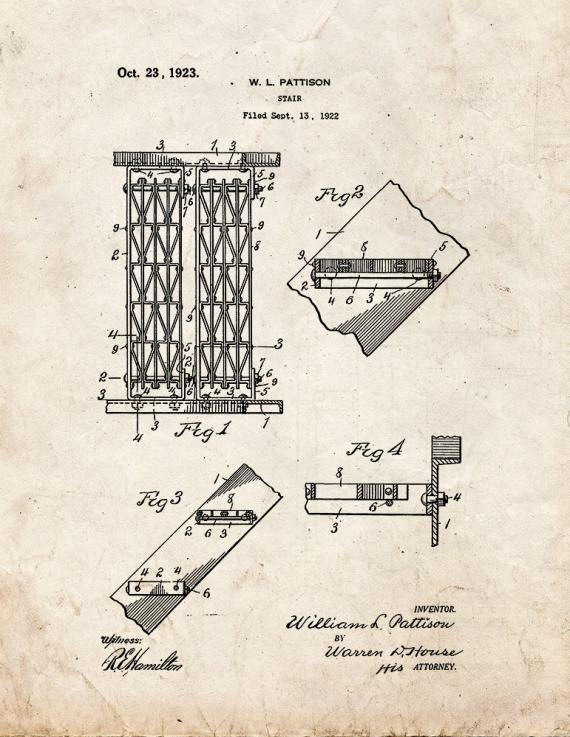 Stair Patent Print