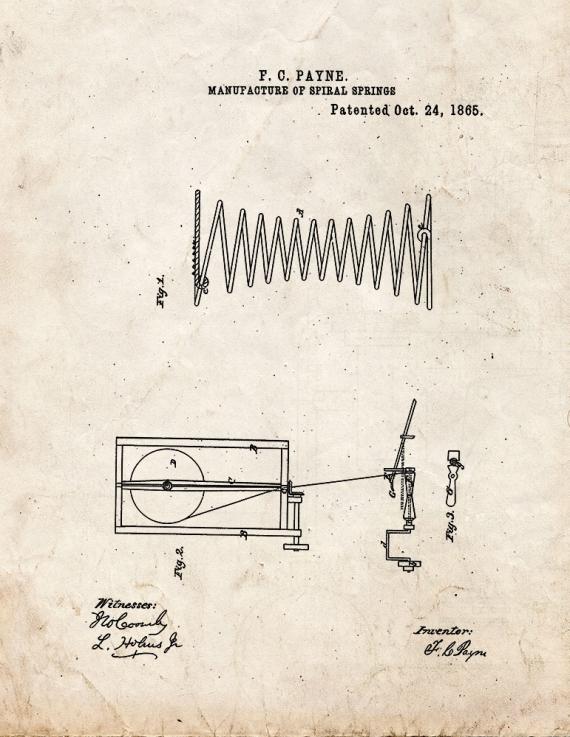 Spiral Spring Patent Print