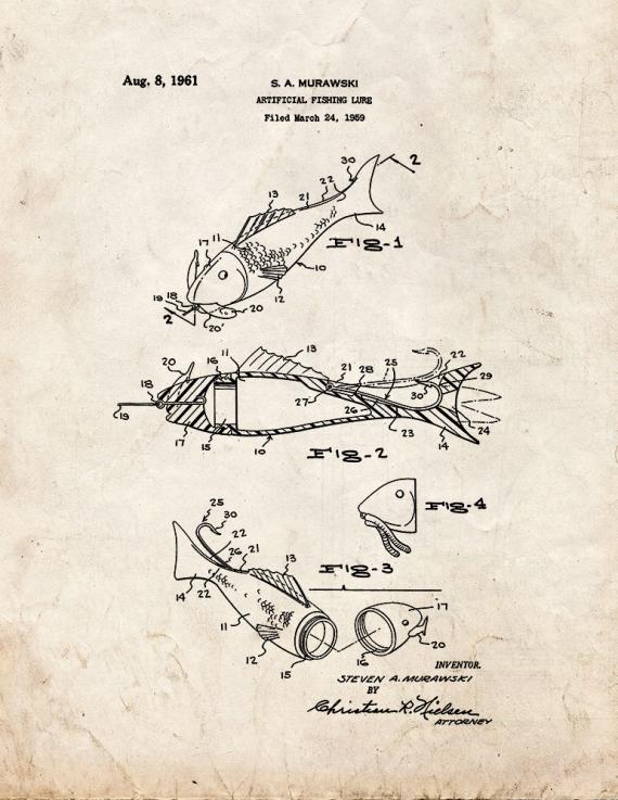 Fishing Patent Prints