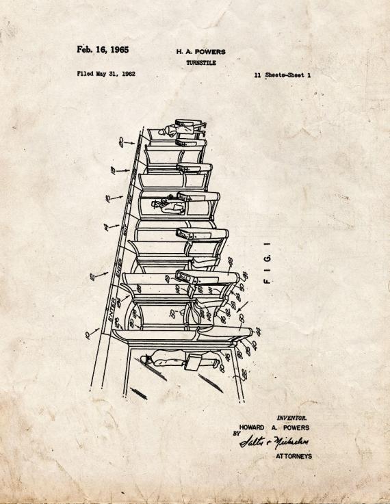 Turnstile Patent Print