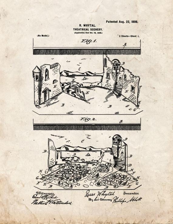 Theatrical Scenery Patent Print