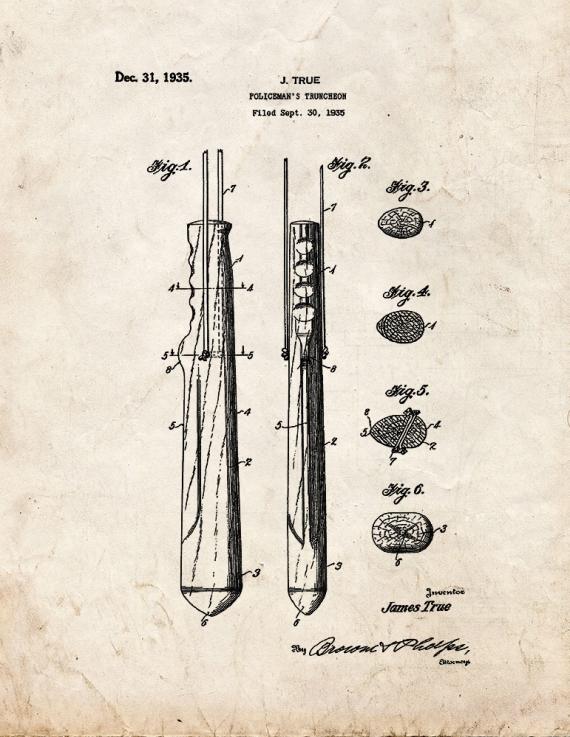 Policeman's Truncheon Patent Print