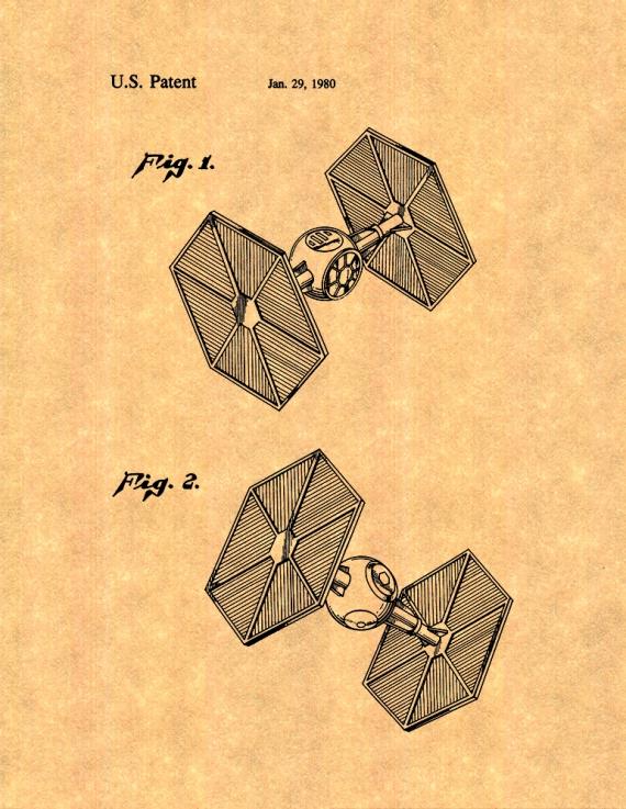 Star Wars TIE Fighter Patent Print