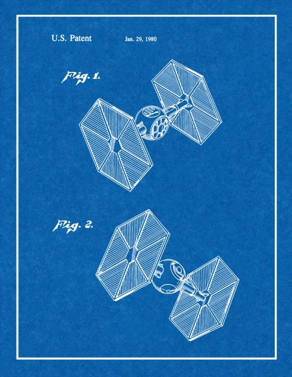 Star Wars TIE Fighter Patent Print