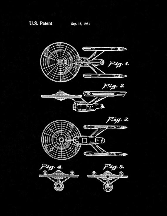 USS Enterprise from Star Trek: The Motion Picture Patent Print