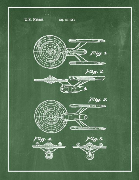 USS Enterprise from Star Trek: The Motion Picture Patent Print