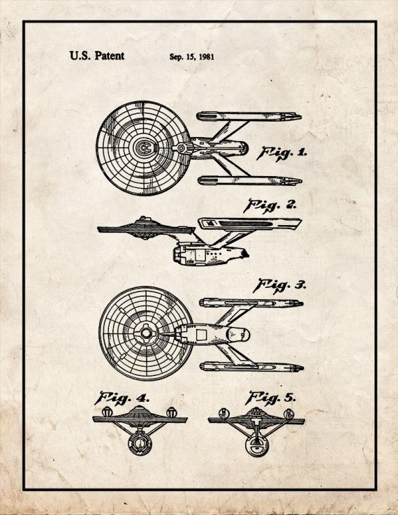 USS Enterprise from Star Trek: The Motion Picture Patent Print