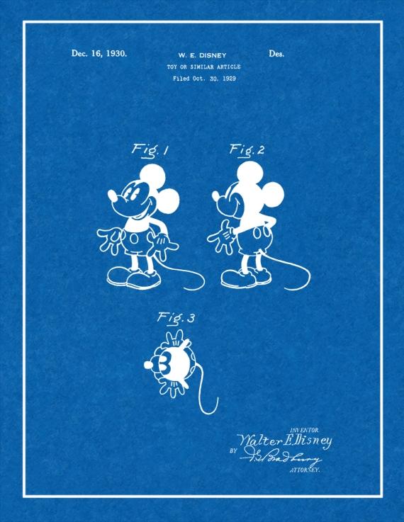 Mickey Mouse Patent Print