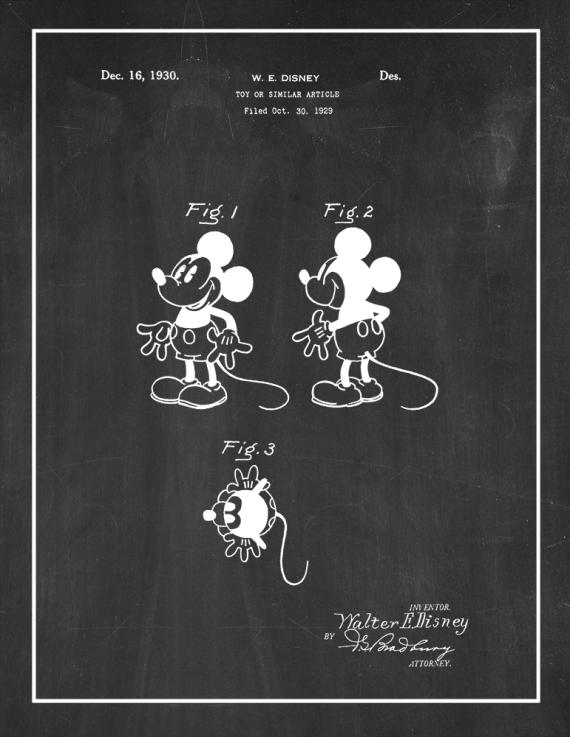 Mickey Mouse Patent Print