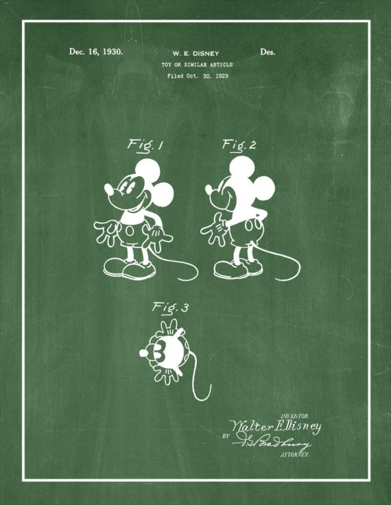 Mickey Mouse Patent Print