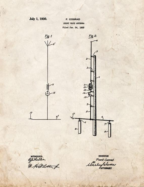 Shortwave Antenna Patent Print